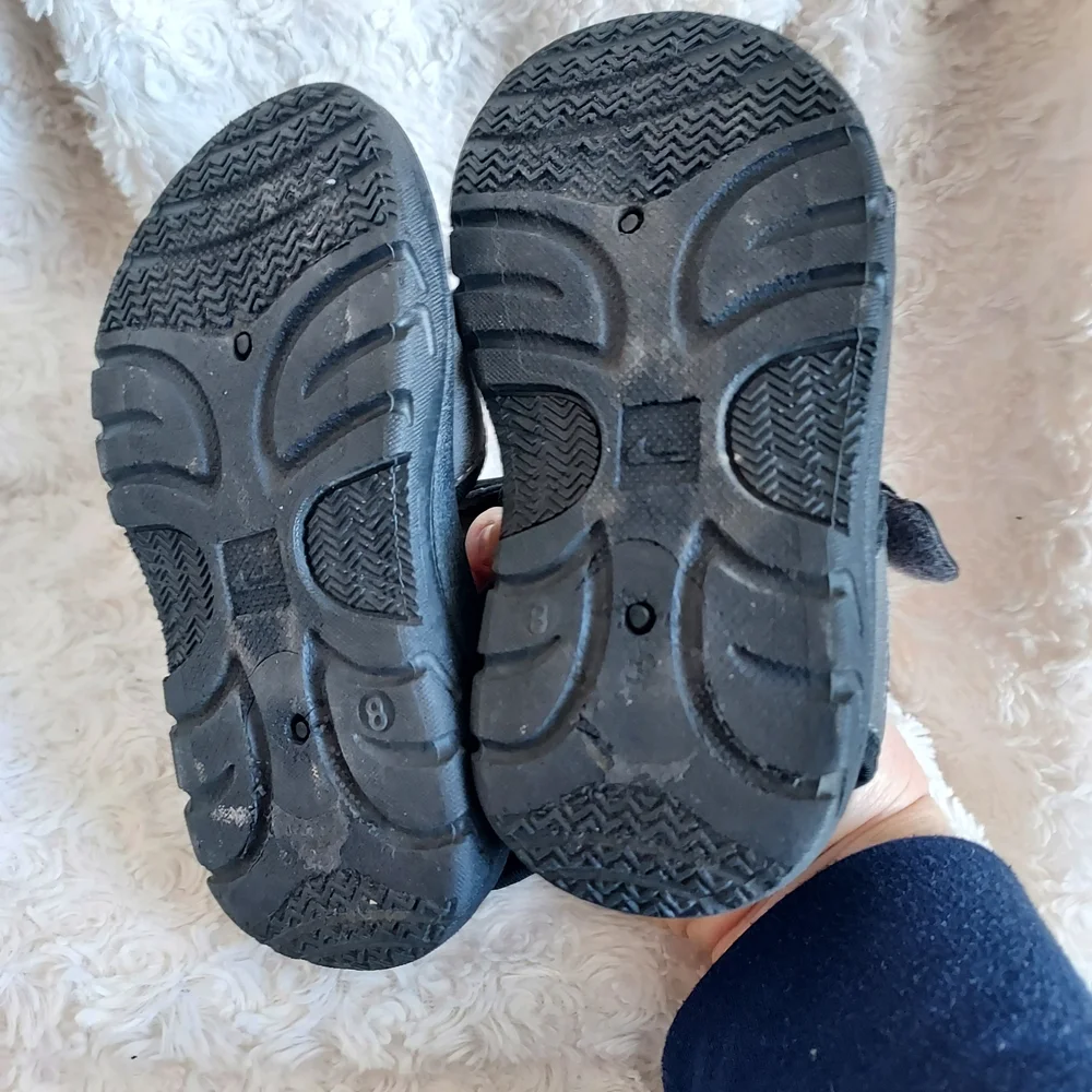 Quiksilver Brown Double Hook & Loop Toddler Sandals Sz 8 Beach Summer Outdoor
